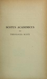 Cover of: Scotus academicus by Claude Frassen