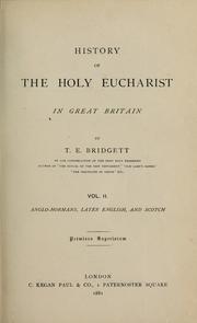 Cover of: History of the Holy Eucharist in Great Britain