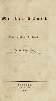 Cover of: Meister Eckhart by H. Martensen