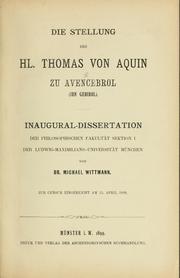 Cover of: Die stellung des hl