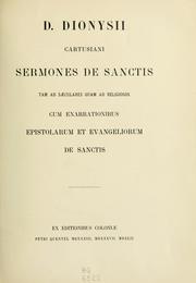 Cover of: Opera omnia in unum corpus digesta ad fidem editionum Coloniensium: cura et labore monachorum sacri ordinis Cartusiensis, favente pont. max. Leone XIII