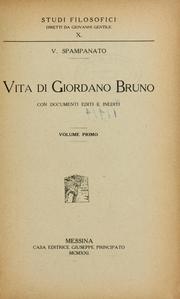 Cover of: Vita di Giordano Bruno by Vincenzo Spampanato