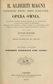 Cover of: Opera omnia by Saint Albertus Magnus, Saint Albertus Magnus