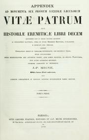 Cover of: Patrologiae cursus completus by J.-P Migne