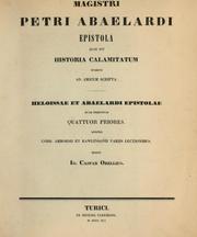 Cover of: Magistri Petri Abaelardi epistola quae est Historia calamitatum by Peter Abelard