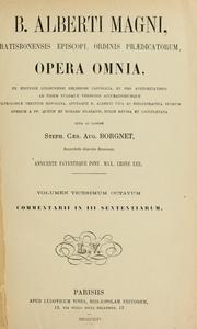 Cover of: Opera omnia by Saint Albertus Magnus, Saint Albertus Magnus