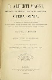 Cover of: Opera omnia by Saint Albertus Magnus