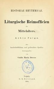 Cover of: Hymni inediti: Liturgische Hymnen des Mittelalters