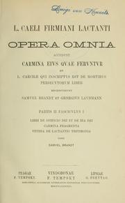 Cover of: Opera omnia