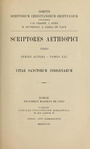 Cover of: ... Vitae sanctorum indigenarum by Carlo Conti Rossini