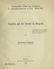 Cover of: Augustin und die Synode zu Diospolis