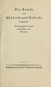Cover of: Die Briefs von Abälard und Heloise by Peter Abelard