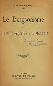 Cover of: Le bergsonisme, ou, Une philosophie de la mobilité