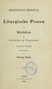 Cover of: Analecta hymnica medii aevi