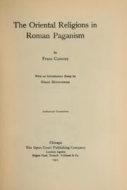 Cover of: The oriental religions in Roman paganism