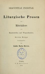 Cover of: Analecta hymnica medii aevi