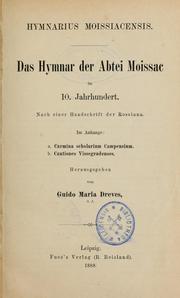 Cover of: Analecta hymnica medii aevi by Guido Maria Dreves, Guido Maria Dreves