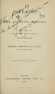 Cover of: Socrates and the Socratic schools by Eduard Zeller