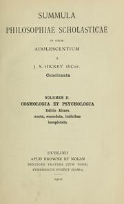 Cover of: Summula philosophiae scholasticae in usum adolescentium