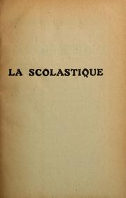 Cover of: Introduction à l'étude et à l'enseignement de la scolastique