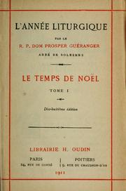 Cover of: L'Année liturgique by Prosper Guéranger