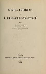 Cover of: Sextus Empiricus et la philosophie scholastique