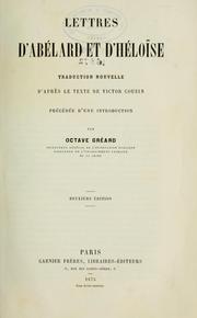 Cover of: Lettres d'Abélard et d'Héloîse by Peter Abelard