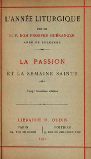 Cover of: L'Année liturgique