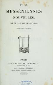 Cover of: Trois messéniennes nouvelles