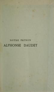 Cover of: Notre patron: Alphonse Daudet