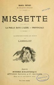 Cover of: Missette by Marcel Prévost