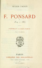 F. Ponsard, 1814-1867 by Jules Janin