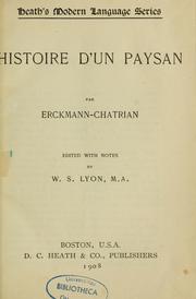 Cover of: Histoire d'un paysan