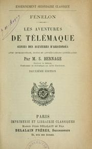 Cover of: Les aventures de Télémaque: suivies des Aventures d'Aristonoüs