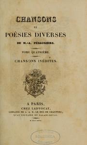 Cover of: Chansons et poésies diverses