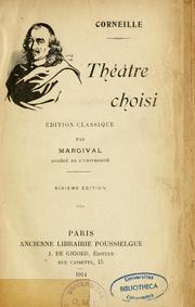 Cover of: Théâtre choisi by Pierre Corneille