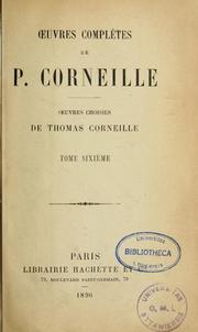 Cover of: Oeuvres complètes de P. Corneille by Pierre Corneille