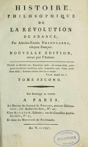 Cover of: Histoire philosophique de la Révolution de France by Antoine Étienne Nicolas Fantin des Odoards