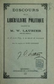 Discours sur le libéralisme politique by Sir Wilfrid Laurier