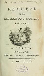 Cover of: Recueil des meilleurs contes en vers