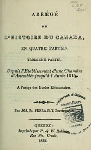 Cover of: Abrégé de l'histoire du Canada en quatre parties by Joseph-François Perrault