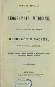 Cover of: Nouvel abregé de géographie moderne by Holmes, John