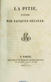 Cover of: La Pitié: poème