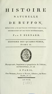 Cover of: Histoire naturelle de Buffon