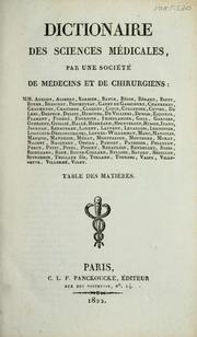 Cover of: Dictionnaire des sciences médicales by Nicolas Philibert Adelon