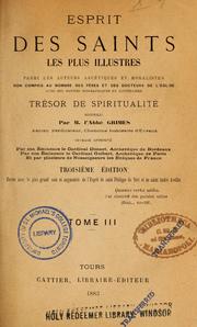 Esprit des saints by Grimes, L. abbé