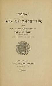 Cover of: Essai sur Ives de Chartres d'après sa correspondence by A. Foucault