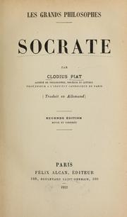 Cover of: Socrate by Clodius Piat