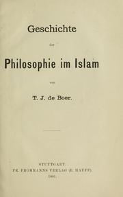 Cover of: Geschichte der Philosophie im Islam