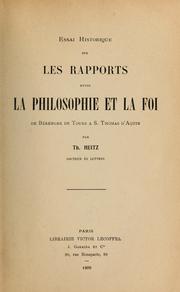 Cover of: Essai historique sur les rapports entre la philosophie et la foi de Bérenger de Tours à S. Thomas d'Aquin